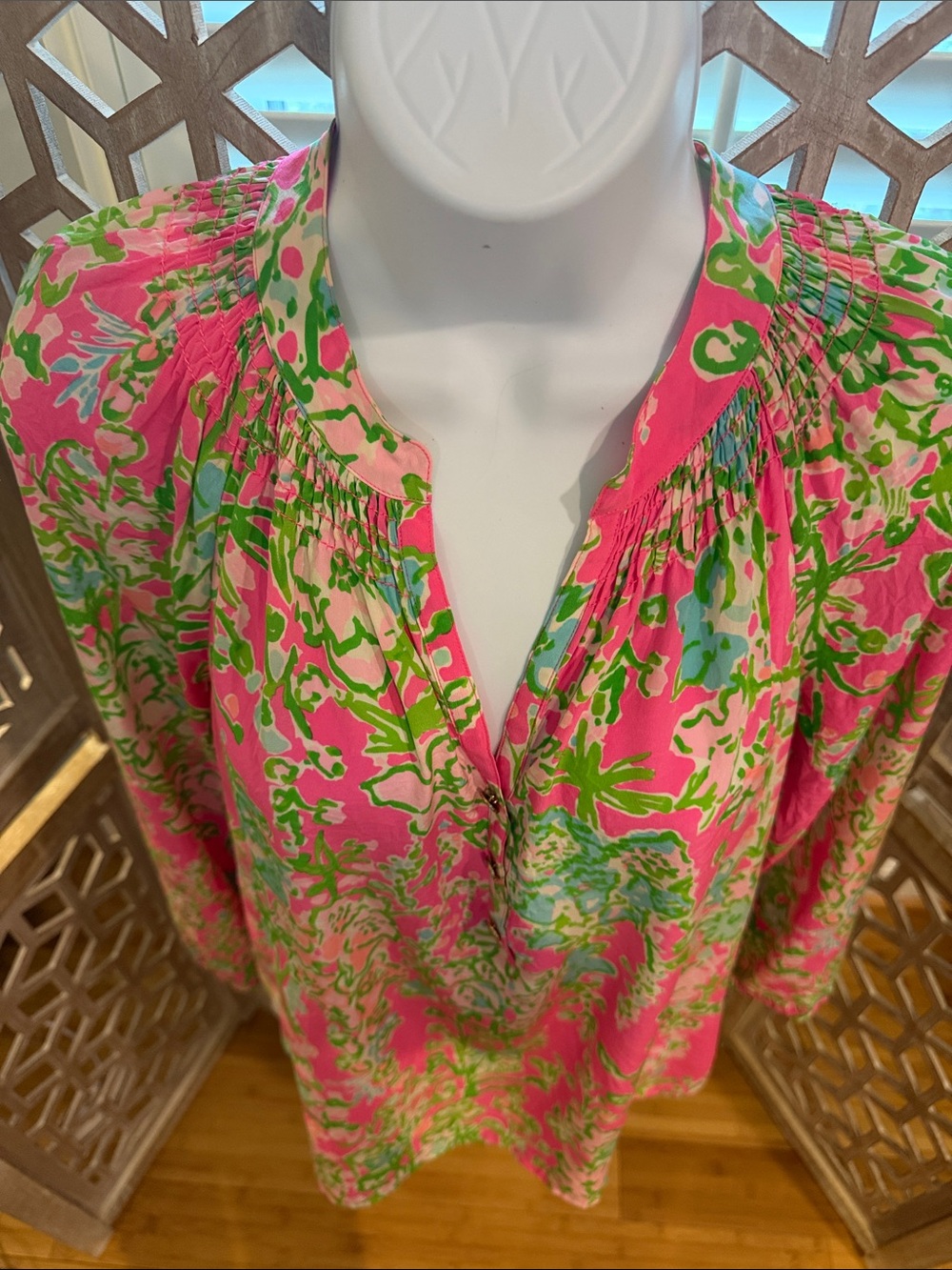 Lilly Pulitzer Southern Charm 100% Silk Elsa Top Size Small RARE - Picture 5 of 13